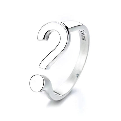 Question Mark Adjustable Open Ring