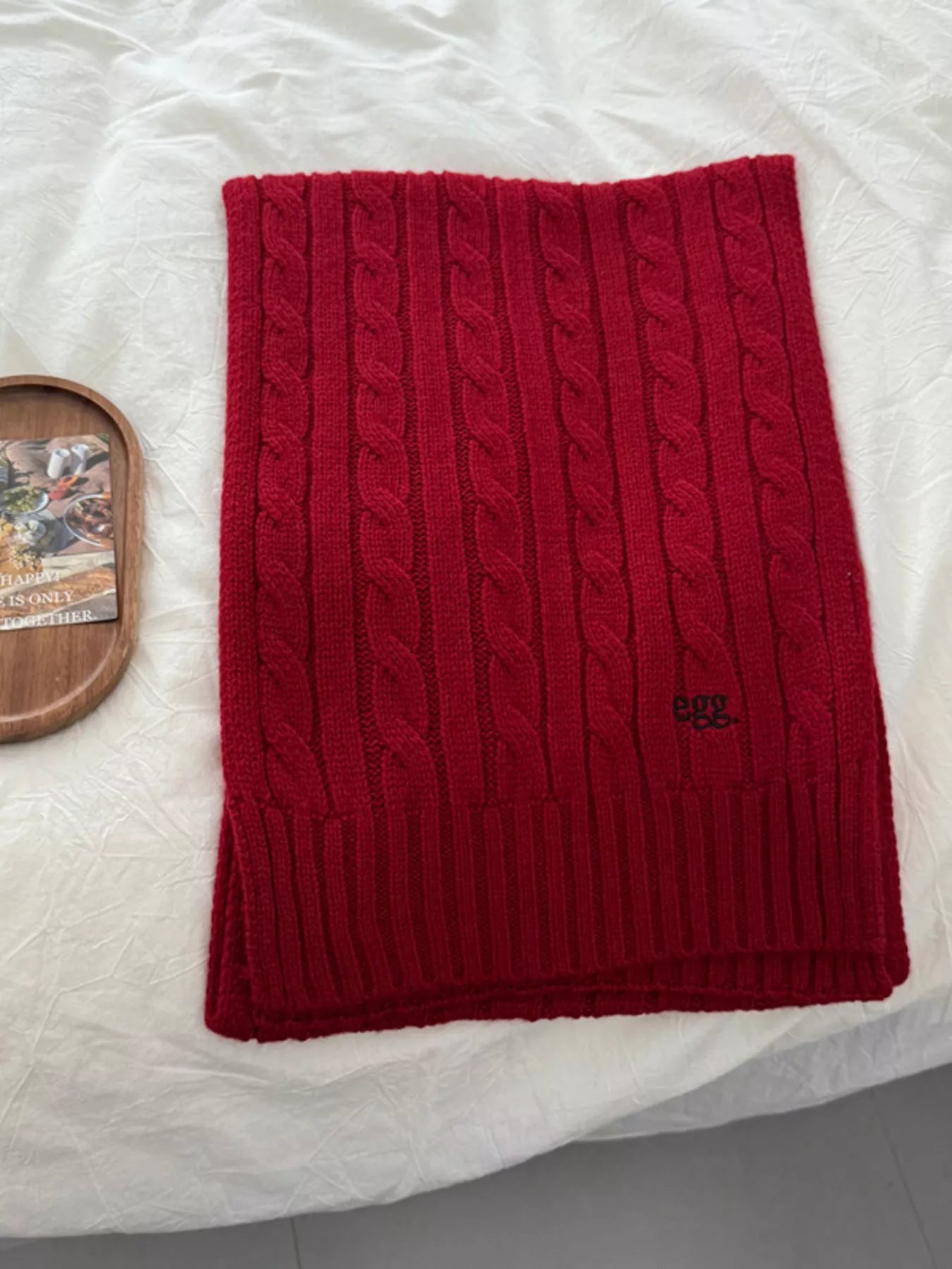 Ribbed Knitted Winter Scarf