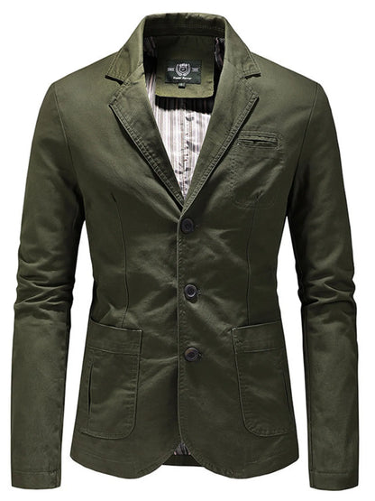 Men's Plus Size Casual Slim Fit Button Up Blazer