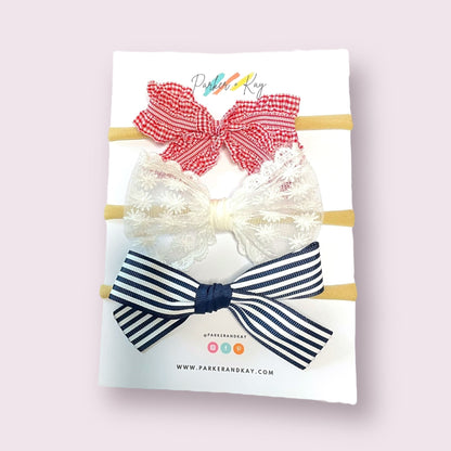 Little Liberty Hair Bow Trio