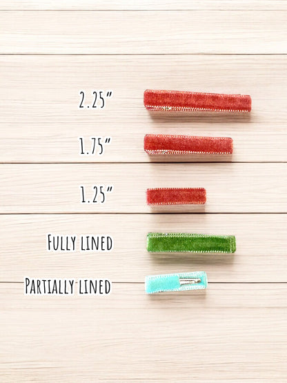 Velvet Bar Clip Set