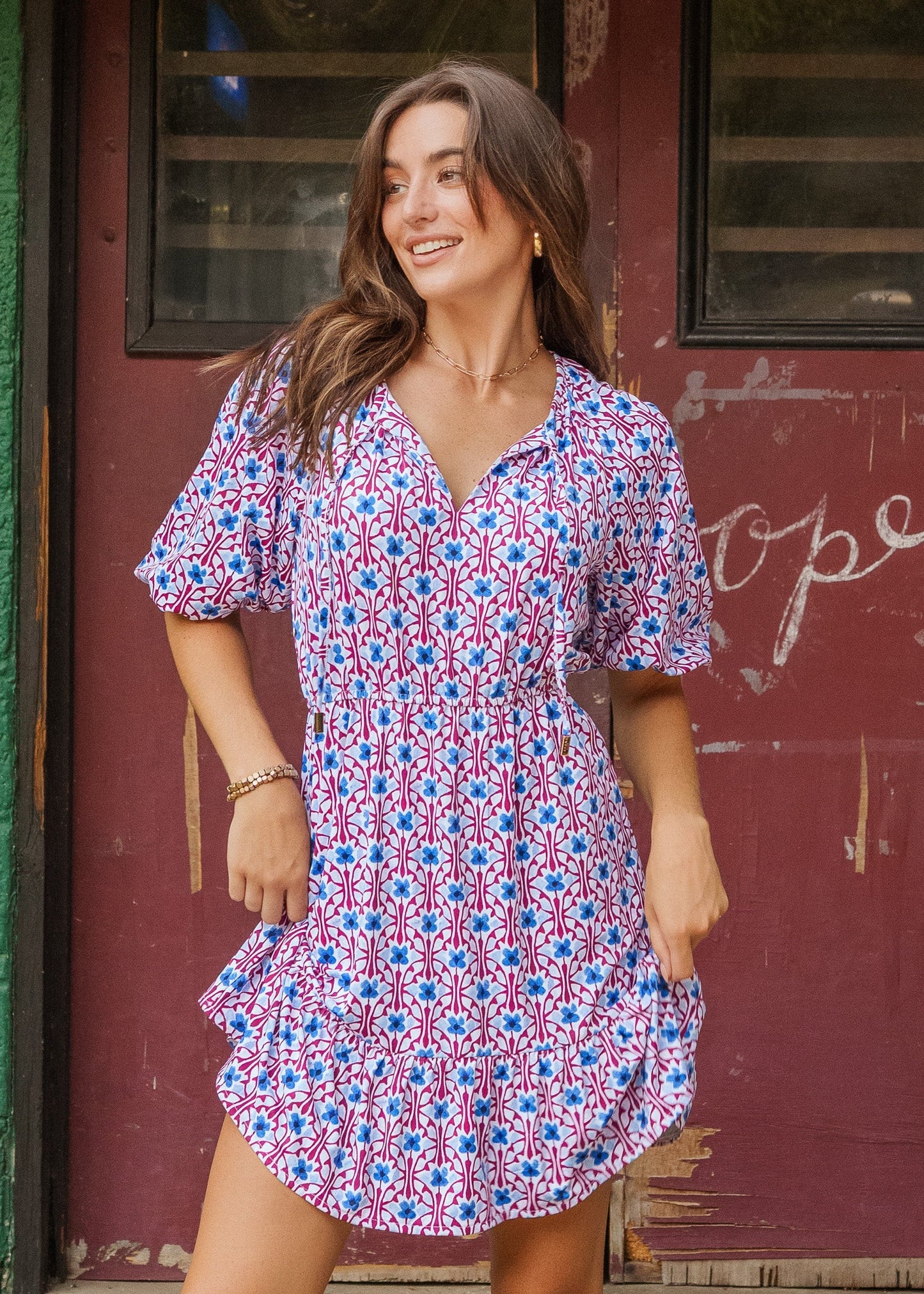 Concord Flowy Cinch Waist Dress