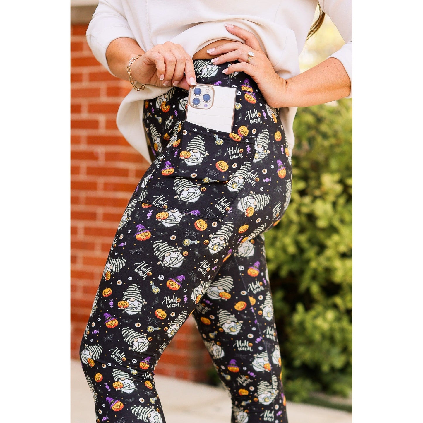 Halloween Gnomes Full Length Leggings *
