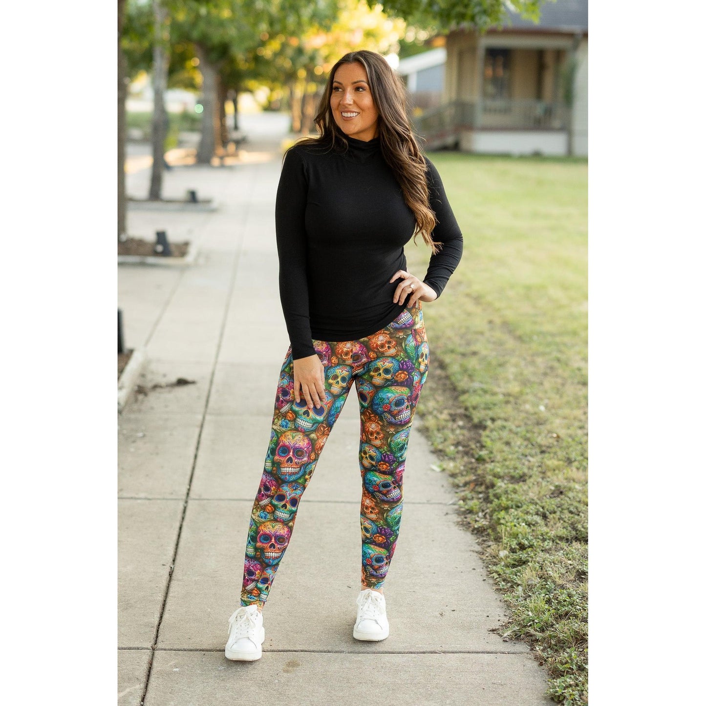 The Piper - Paisley Skull Leggings*