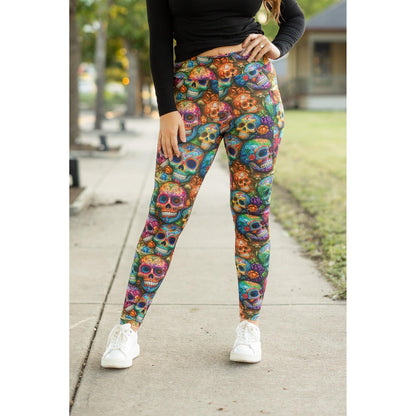 The Piper - Paisley Skull Leggings*