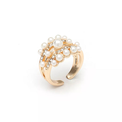 Pearl 18K Gold-Plated Open Ring