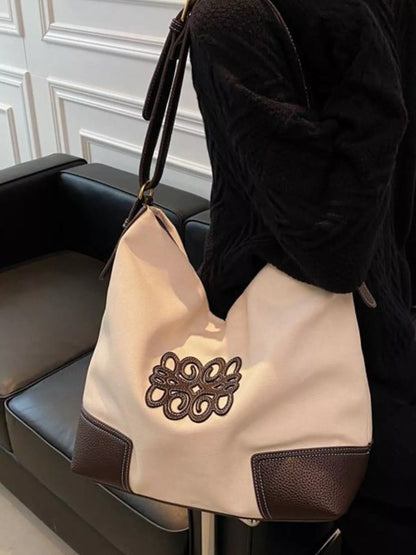 Embroidered Canvas Tote Bag