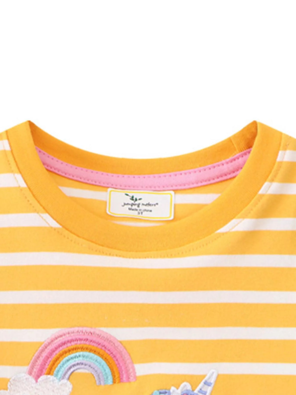 Children's Striped Unicorn Short Sleeve T-Shirt