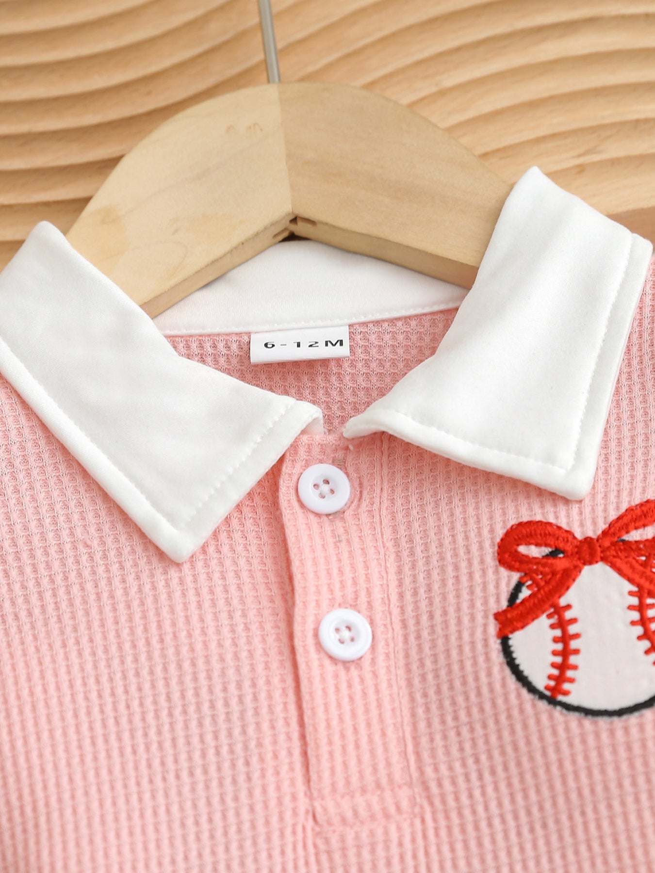 Children's Baseball Embroidered Pleated Dress