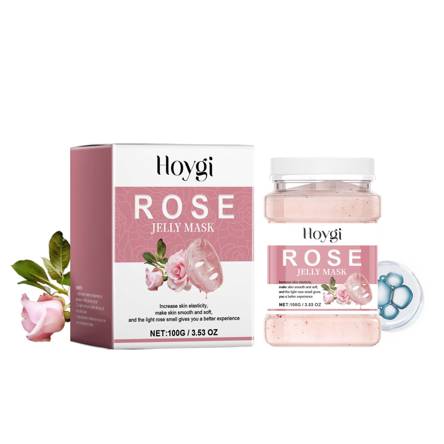Hoygi Rose Hydrating Mask Powder Hydrating Treatment Smudge Mask Rose Essence Hydrating Mask Powder