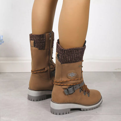 Lace Up Block Heel Boots