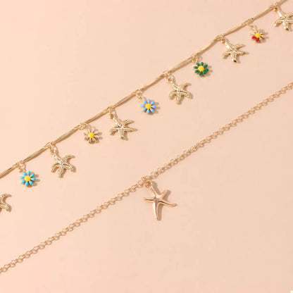 Starfish Charm Double Layered Necklace