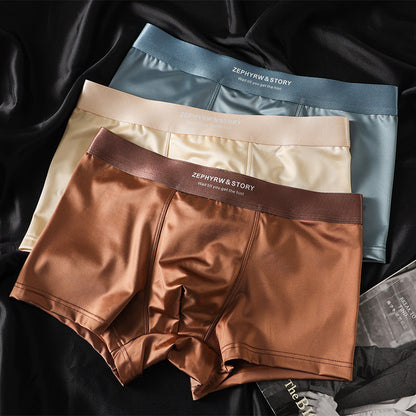 Men's Satin Light Luxury Ice Silk Underwear Summer