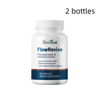Docteat FlowRevive Prostate Health Support Capsules, Supports Bladder Function & Reduces Nighttime Urgency, 60 Capsules Dietary Supplement