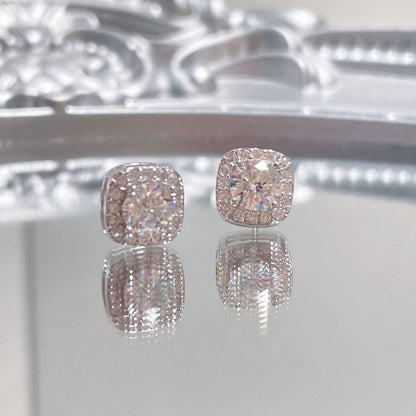 1 Carat Moissanite 925 Sterling Silver Stud Earrings