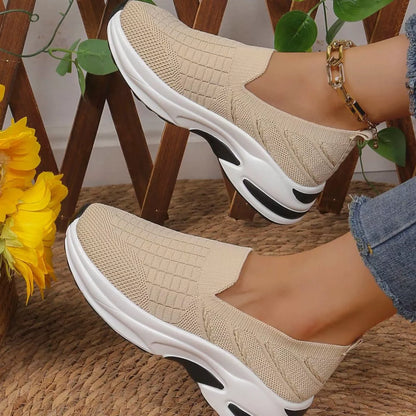 Round Toe Mesh Slip-Ons