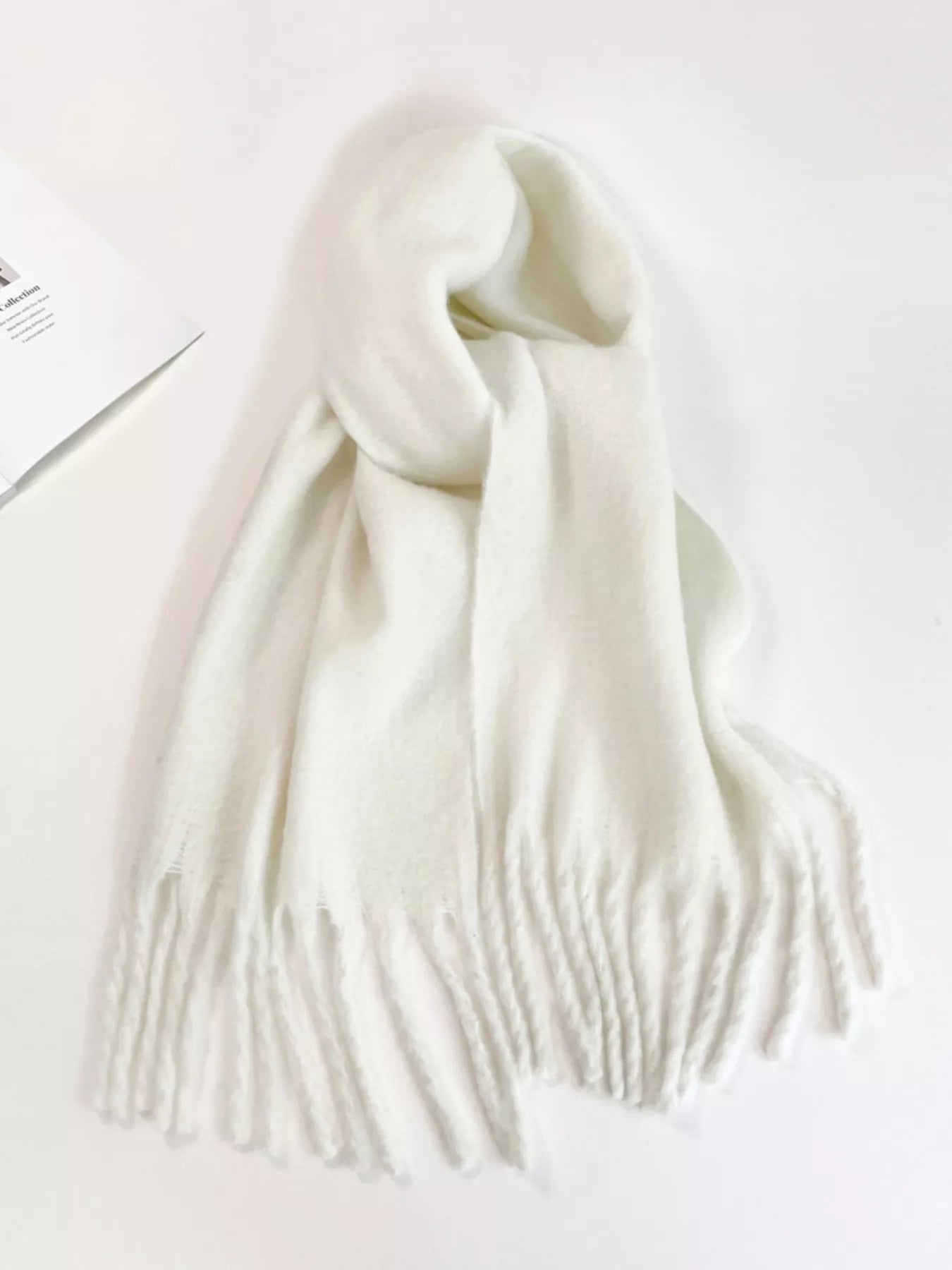 Fringe Hem Soft Winter Scarf