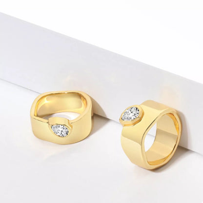 18K Gold-Plated Minimalist Design Ring