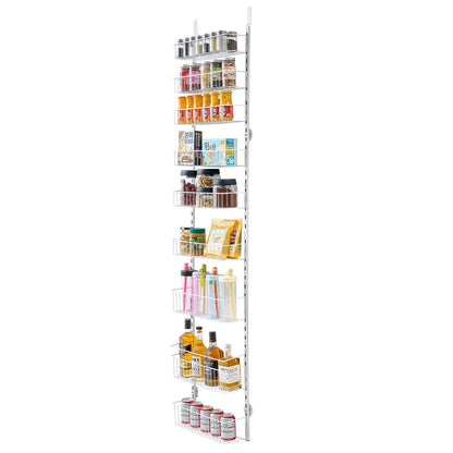 9-Tier Over The Door Pantry Organizer Hanging Storage Rack Adjustable Kitchen