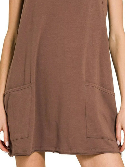 Zenana Cami Mini Dress with Built-in Romper Liner