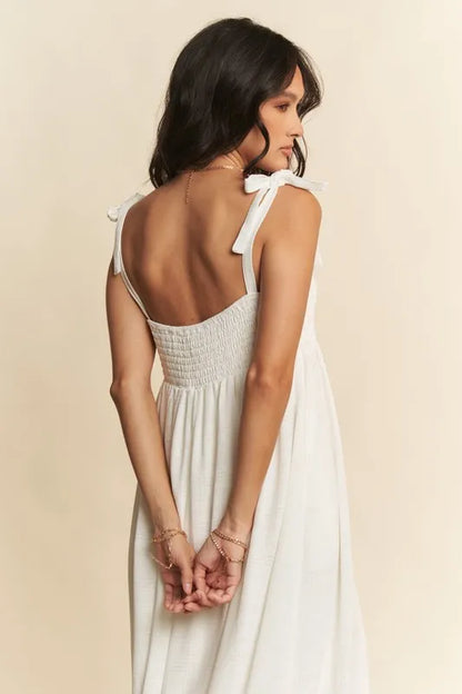 Davi & Dani Smocked Sleeveless Maxi Cami Dress