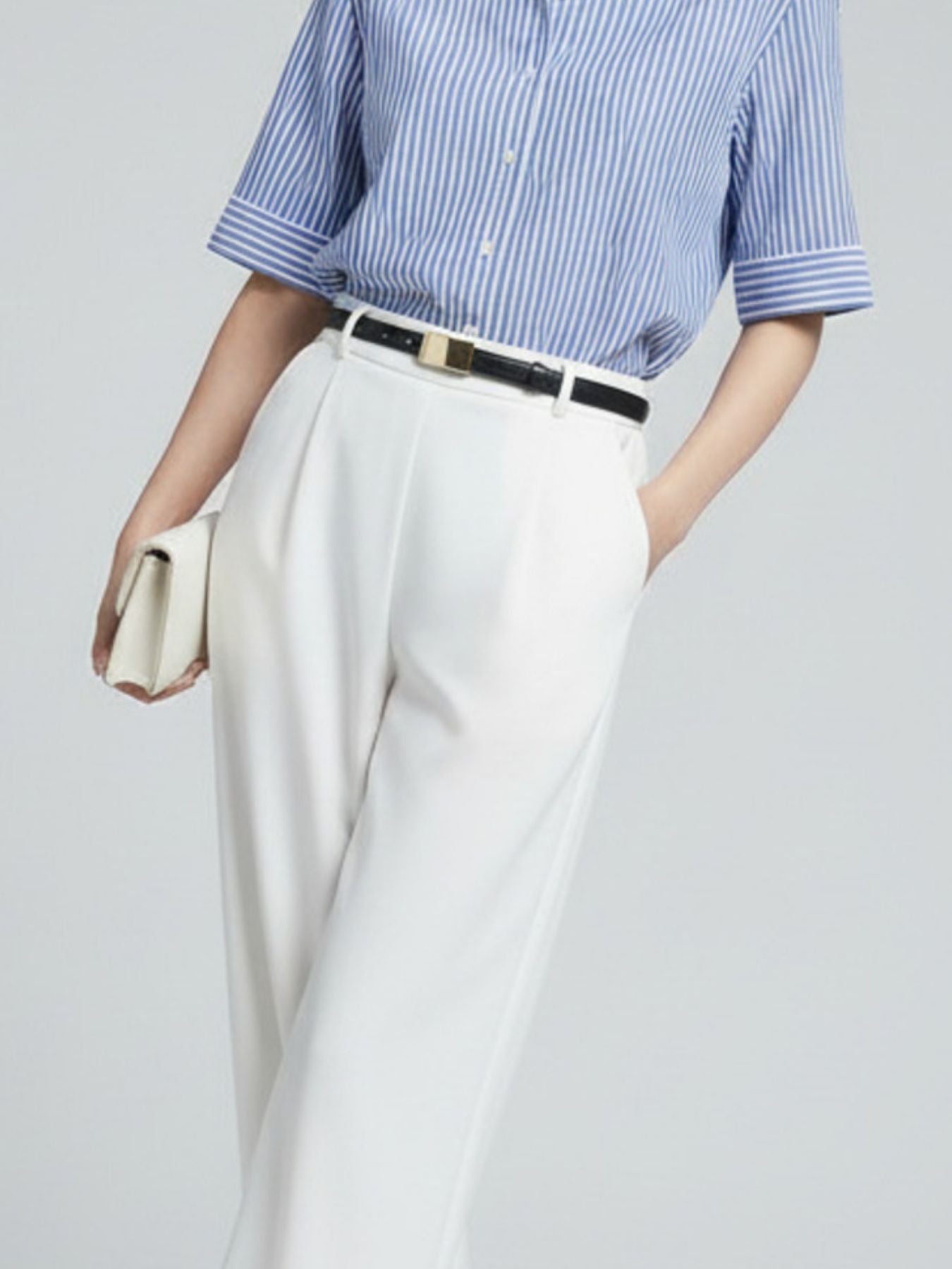 Gold Buckle Skinny Belt