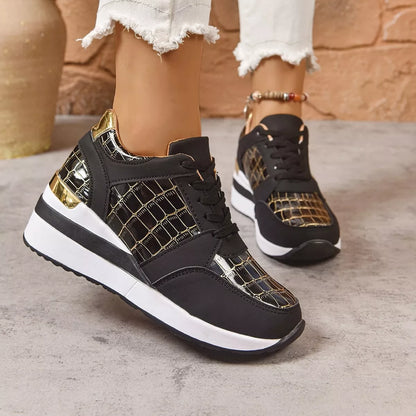 Lace Up Round Toe  Sneakers