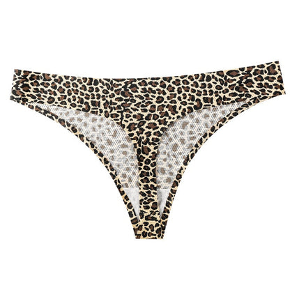 Printed Breathable One Piece Low Waist Thong Women