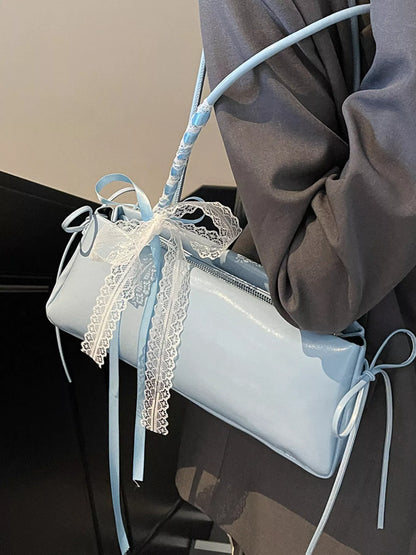 Lace Decor Shoulder Bag