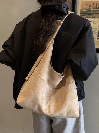 Minimalist Suede Shoulder Bag