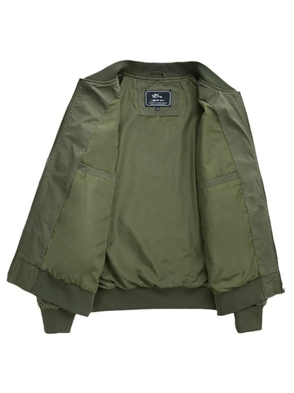 Men's Plus Size Zip Up Long Sleeve Jacket