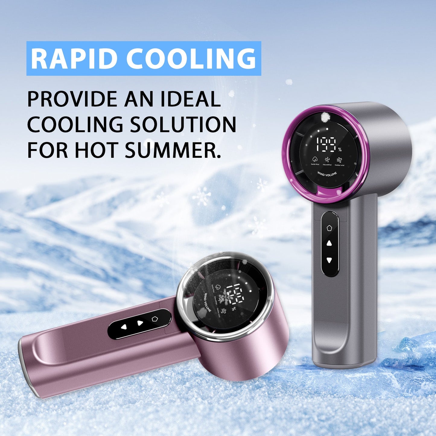 High-speed Handheld Fan Purple