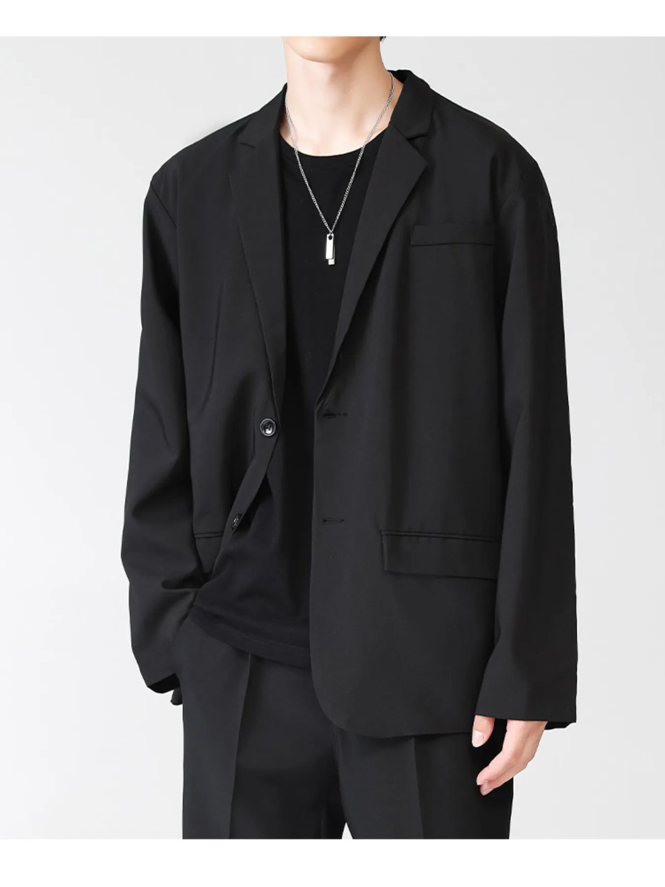 Men's Full Size Casual Lightweight Button Up Blazer Plus Size