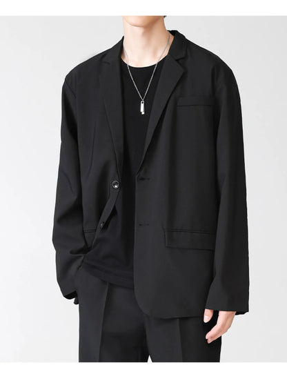 Men's Full Size Casual Lightweight Button Up Blazer Plus Size