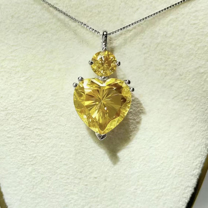 5.5 Carat Moissanite 925 Sterling Silver Pendant Necklace