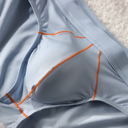 Mens Sexy Low-rise Solid-color Briefs