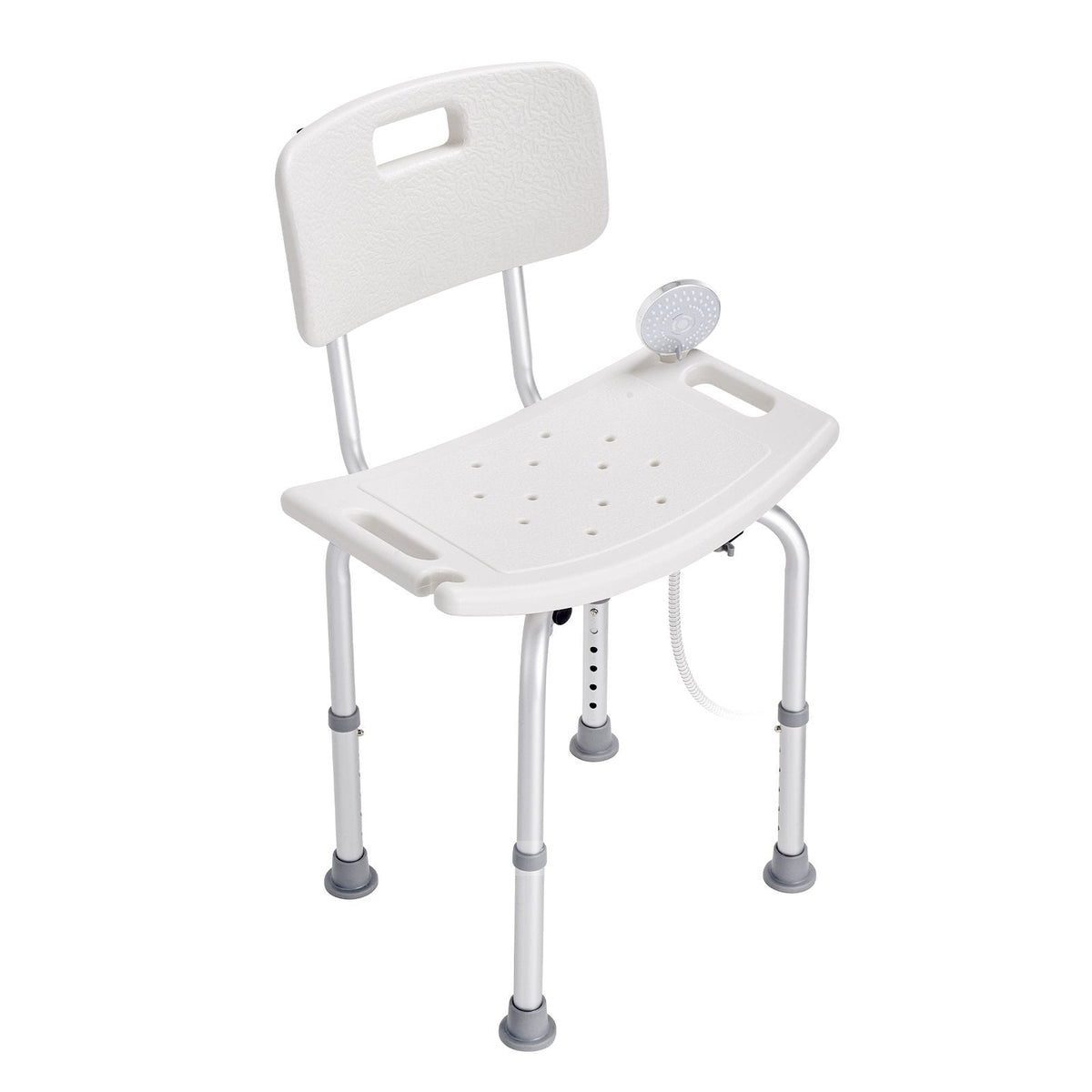 Shower Chair, Shower Seat With Back, Adjustable Height Shower Stool, Shower Chair For Inside Shower Bathtub, Non-slip Bathroom Bench Bath Chair For Elderly Disabled Handicap, 350 Lbs Capacity