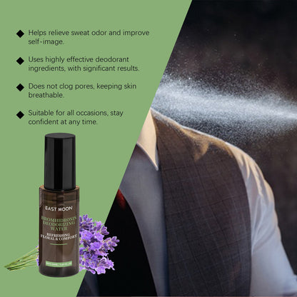 East Moon Men's Freshening Spray Armpit Odor Perspiration Cleaning Natural Fragrance Treatment Spray