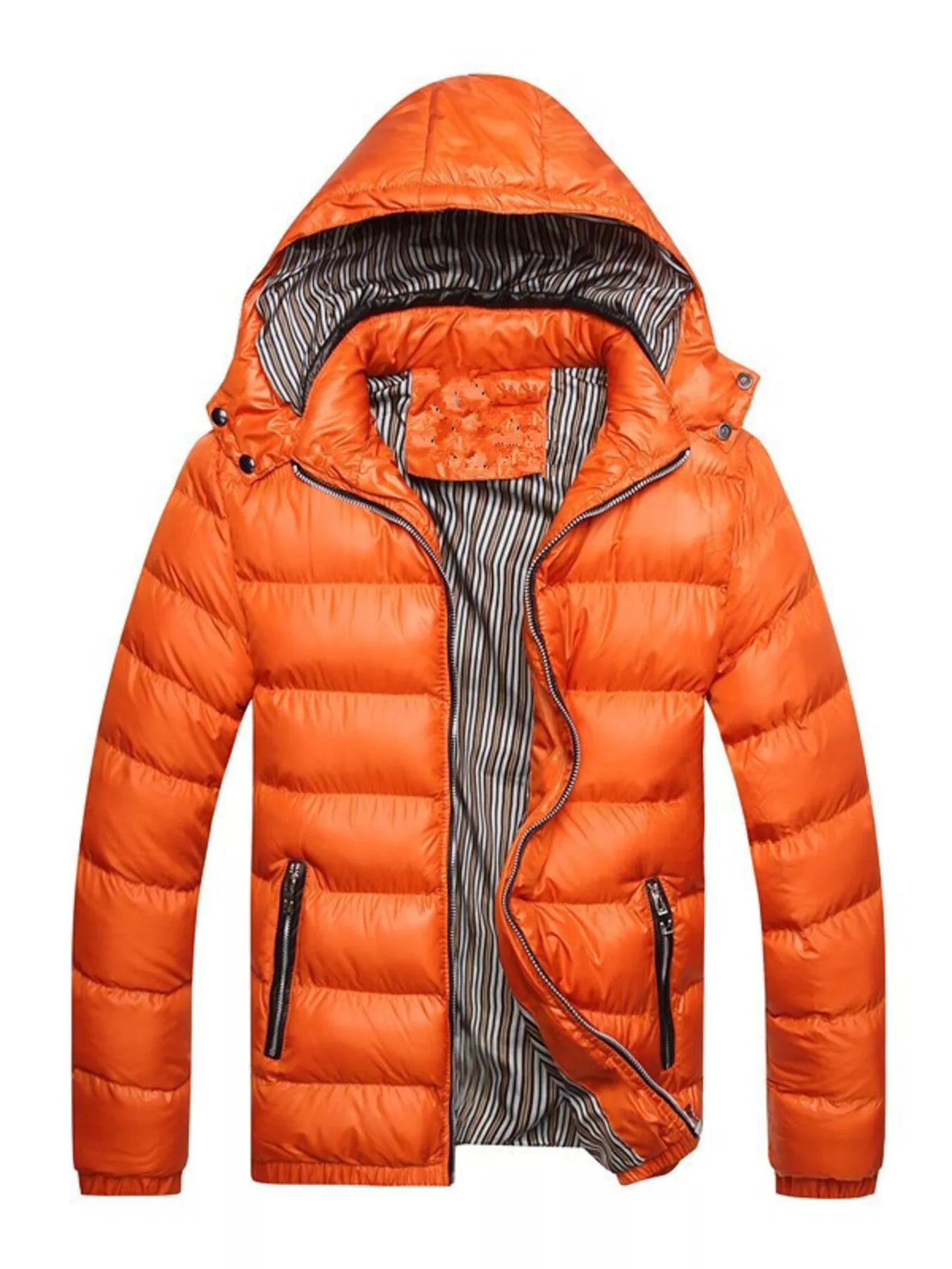 Men's Plus Size Lightweight Hooded Puffer Jacket