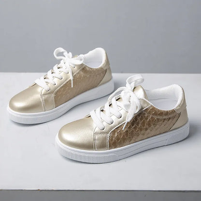 Round Toe Lace Up Sneakers