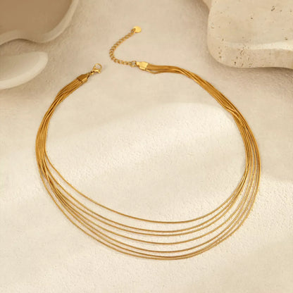 Stainless Steel Multi-Layered Necklace