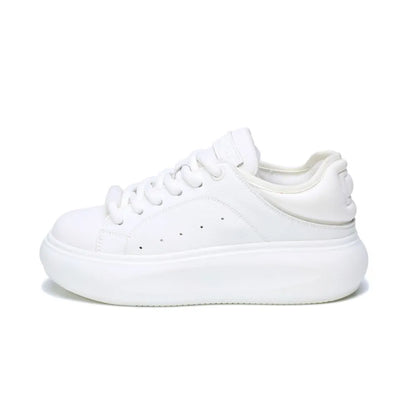Lace Up Round Toe Platform Sneakers