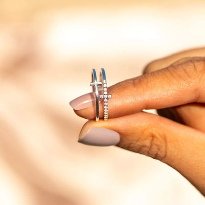 Double Band Cross Ring
