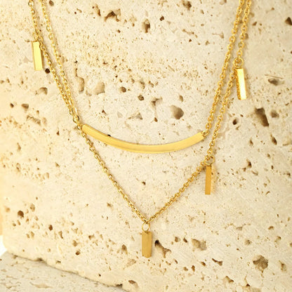 18K Gold-Plated Double Layered Necklace