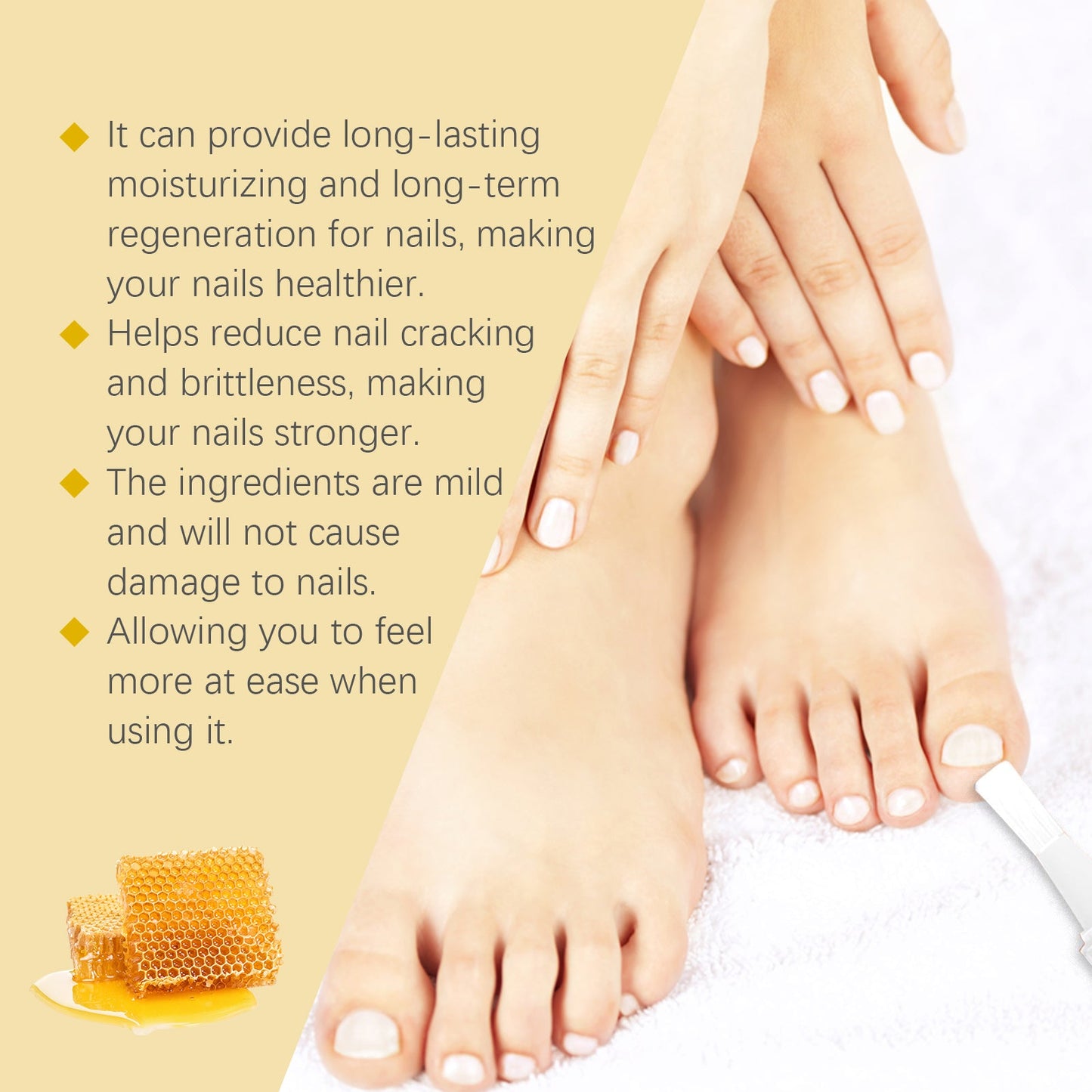 Ximonth Bee Venom Grey Nail Care Pen Brightening Nail Thickening Clean Moisturizing Anti-Barb Repair Nail Care
