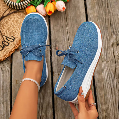 Lace Up Round Toe Sneakers