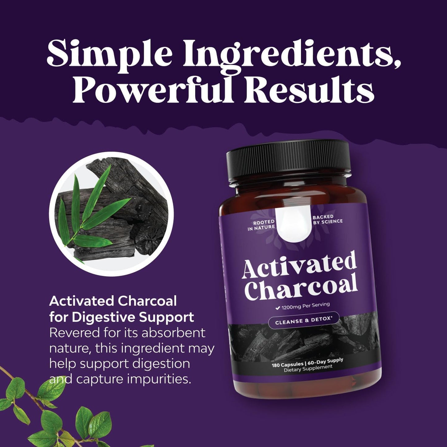 Hair Activated Carbon Intestinal Support Capsule