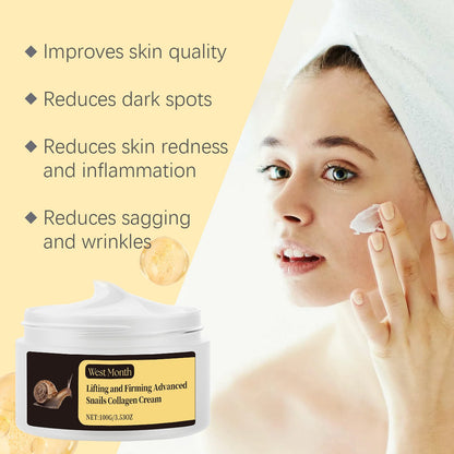 West&Month Cochlear Collagen Firming Cream Moisturizes And Nourishes Dry Skin, Refreshing And Brightening Face Cream