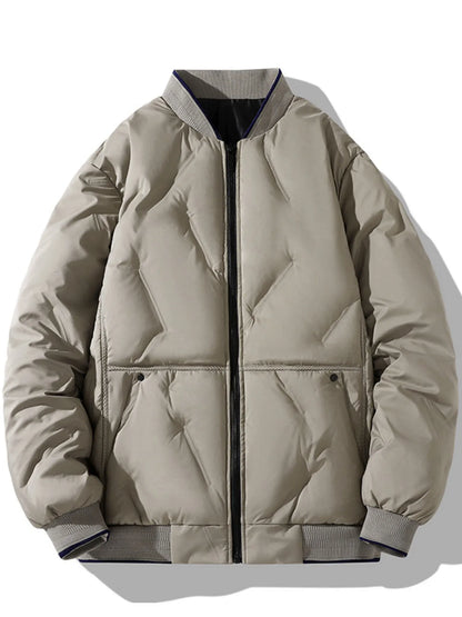 Men's Plus Size Quilted Zip Up Jacket