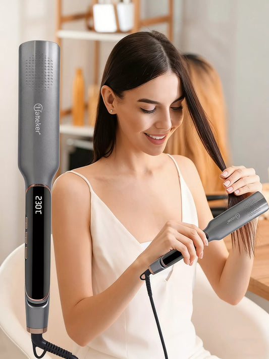 Curling and Straightening Hair Iron with Temperature Control